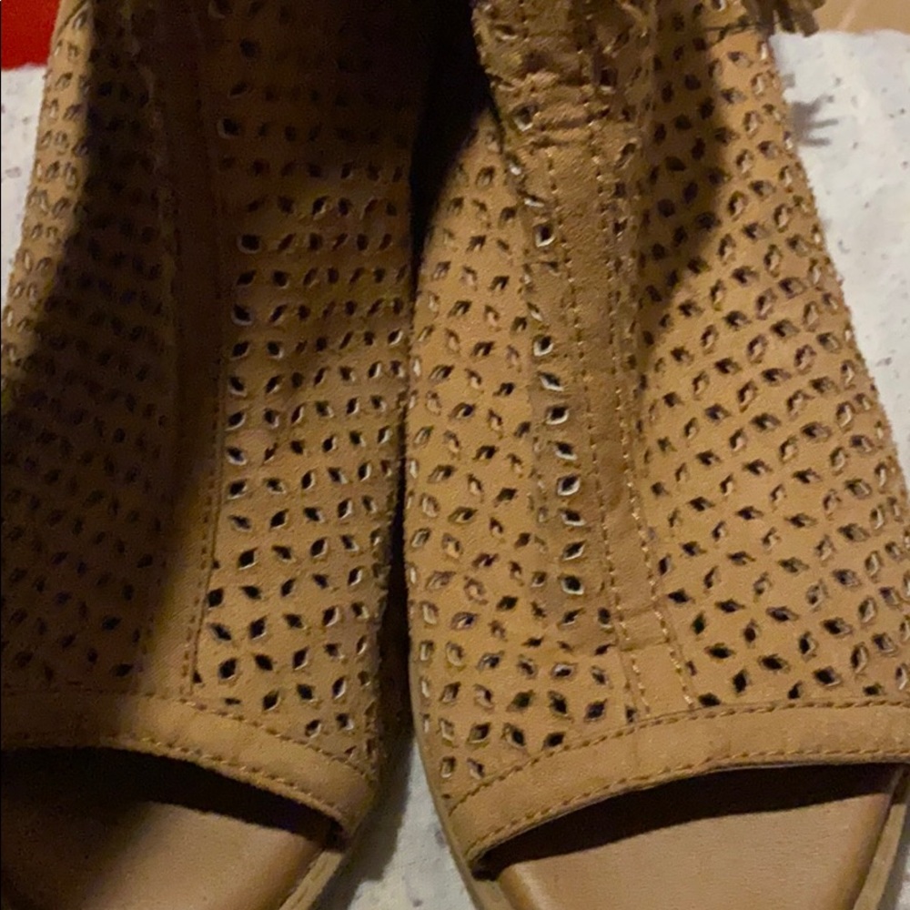 Brown sandal heels